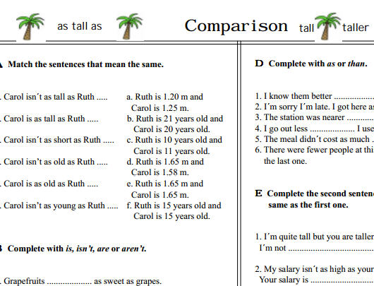 Make comparative sentences. As as упражнения. Сравнение as as. Конструкция as as Worksheets. Задание as as not as.