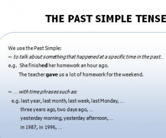 The Past Simple Tense