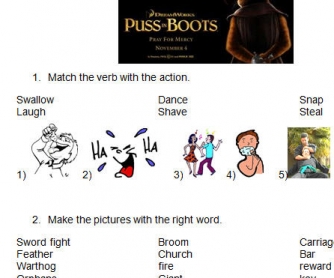 Movie Worksheet: Puss in Boots