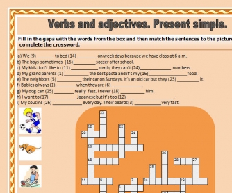 Verbs and Adjectives: Present Simple