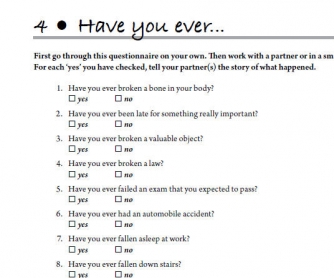 Have You Ever? Present Perfect Worksheet