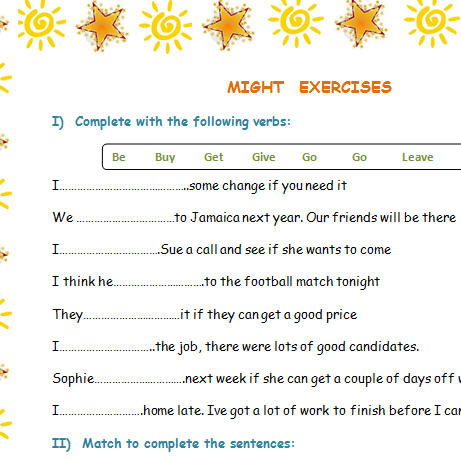 Will and will be exercises