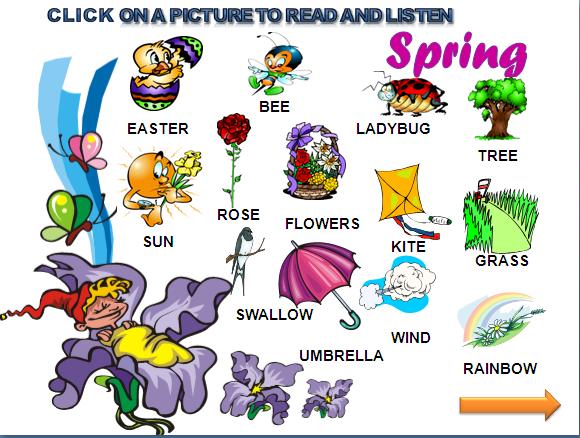 Spring Vocabulary Pictures 50