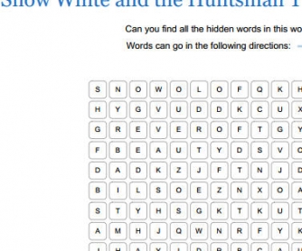 Snow White and the Huntsman Trailer Word Search