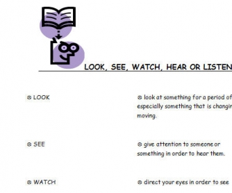 Look, Watch or See?