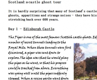 Scotland: A Castle Ghost Tour