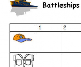 Battleships: Clothing Vocabulary