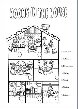 Rooms in the House Elementary Worksheet