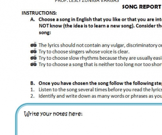 Song Report Homework