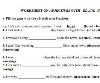 Adjectives with -ED and -ING