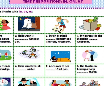 Time Prepositions: In, On, At