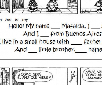 Mafalda's World: Personal Information Worksheet [for Argentinian users]