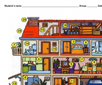 Parts of the House Matching Activity