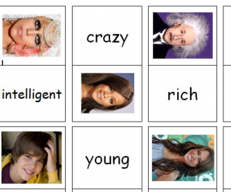 Adjectives Photo-word Dominoes