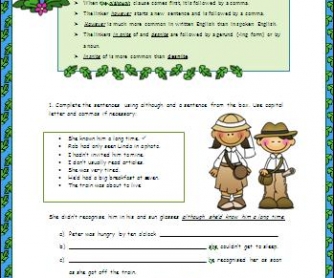 Clauses and Linkers of Contrast Worksheet