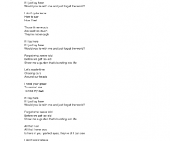 Song Worksheet: Chasing Cars by Snow Patrol