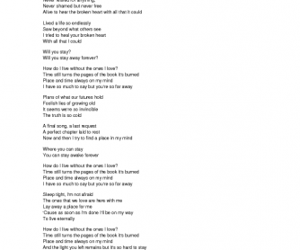 Song Worksheet: So Far Away By Avenged Sevenfold [Alternative]