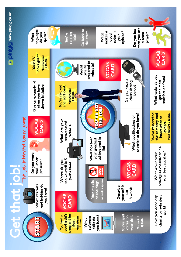 Download Get That Job! The Job Interview Board Game