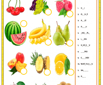 Fruits Matching Activity