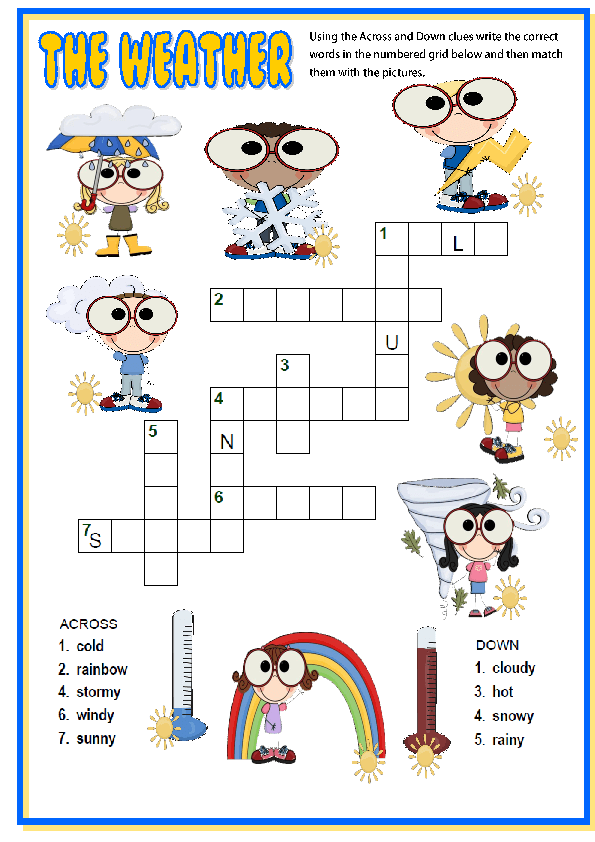 The Weather Picture Crossword