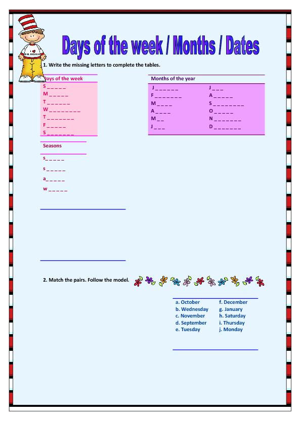 days-of-the-week-months-and-dates-worksheet