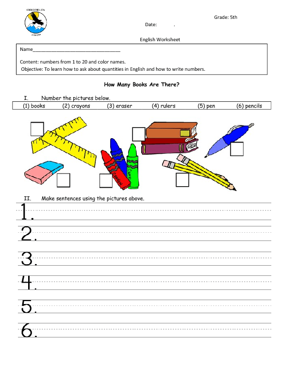 Writing Numbers 1 20 