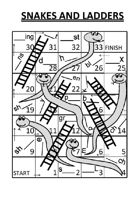 snakes and ladders template free printable