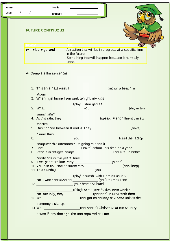 39-free-future-continuous-worksheets
