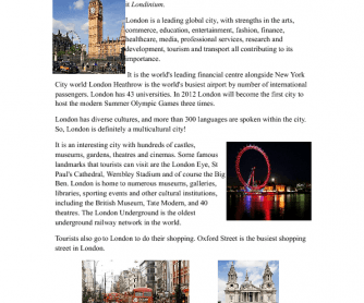 London: Vocabulary, Reading Comprehension, Writing