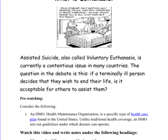 Euthansia - Argumentative Writing