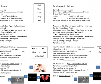 Song Worksheet: More Than Words by Extreme