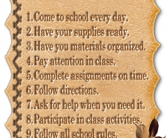 10 Ways To Be a Good Student Classroom Poster