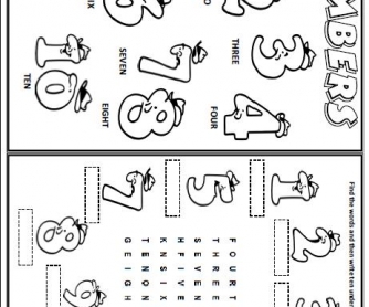 numbers 1 to 10 elementary worksheet