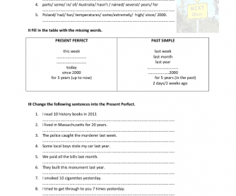 Present Perfect vs Past Simple