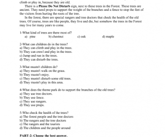 Mixed Quiz for 6th Grade