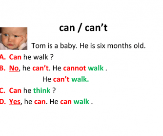 Can and Can't: Presentation