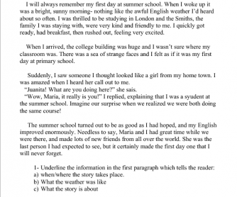 paragraph my first day at college