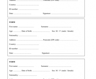 Filling in the Form: Personal Info