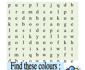 Colour Word Search