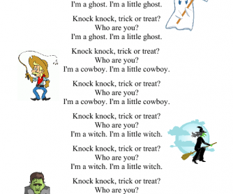 Halloween Song: "Knock, Knock Trick or Treat"