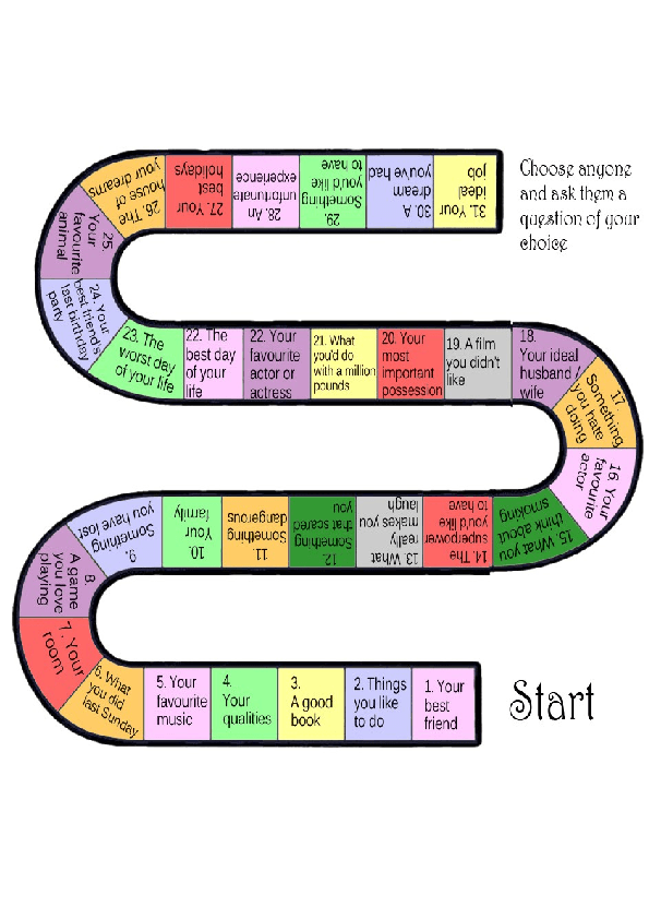 Speaking Board Game