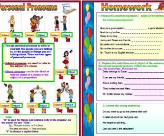 Personal Pronouns Worksheet II