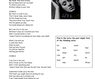 Set to the lyrics rain adele fire Adele