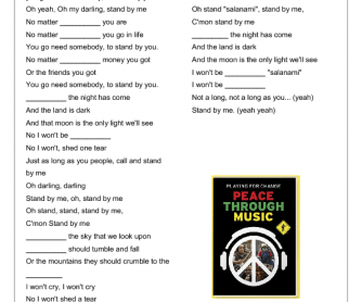 Song Worksheet: Stand By Me [Playing for Change]