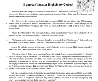 If You Can't Master English, Try Globish: [Test, 10th Grade, Portuguese Students]