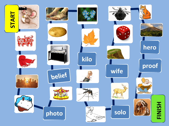 Irregular Plural Noun Game Printable