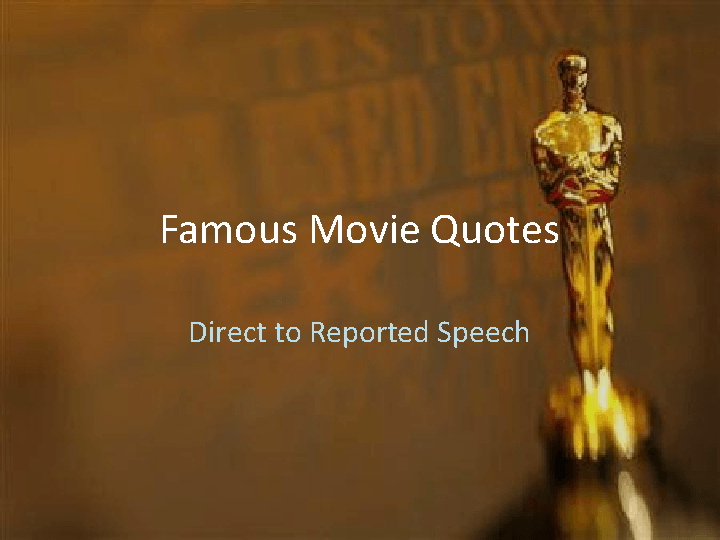 Famous Movie Quotes: PowerPoint Quiz [Part 1]