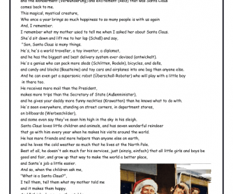 Song Worksheet: What is a Santa Claus by Stan Kenton