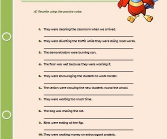 The Passive Voice with Past Continuous Worksheet