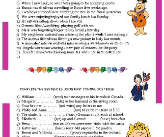 Past Simple and Past Continuous Worksheet